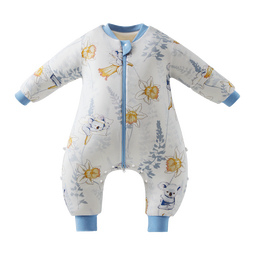 贝肽斯睡袋婴儿春秋冬季发热恒温保暖宝宝儿童防踢被连体衣四季通用睡袋 灵鹿迎晨【春秋双层 20-26℃】调温自发热 S码【身高60-85cm】年龄6-18个月