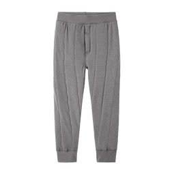 英氏儿童保暖裤秋冬男女童三层加绒加厚亲肤高弹家居校服神器打底棉裤 深灰色【三层加厚】 110