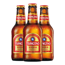 青岛啤酒（TsingTao）金质小棕金拉环工艺原麦汁浓度11°P方便易携带 258mL 12瓶 整箱装