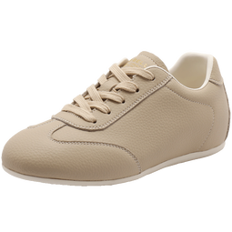 百丽（Belle）时尚休闲小白鞋女运动舒适德训鞋B2202CM4 杏色 34 (220mm)