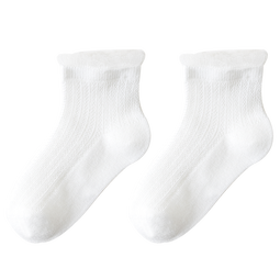 卡拉美拉（Caramella）儿童袜子男童女童棉袜亲肤透气中筒袜可爱卡通袜休闲不臭脚 绿色熊5色 5双 1-3岁 (S) 