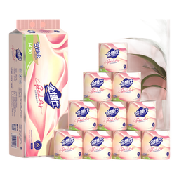 金博仕原生木浆有芯卷纸140g*27卷5层加厚整箱家用厕所卫生纸 