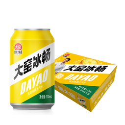 大窑凤梨味果汁汽水碳酸饮料易拉罐330mL*24罐冰畅整箱