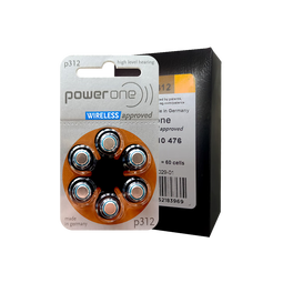 奥迪康助听器专用电池原装进口Powerone长续航助听器电池P312一盒60粒