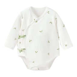 babylove婴幼儿包屁衣春秋轻薄新生儿三角哈衣初生宝宝居家爬服满月衣服 萌芽初露 52cm