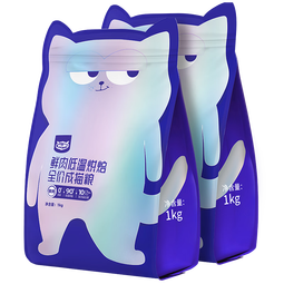 WOWO猫粮成猫 全价无谷鲜肉低温烘焙猫干粮2kg 99.9%全鲜肉 