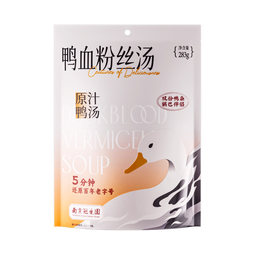 园南京冠生园鲜香浓汤鸭血粉丝汤全新升级加量方便速食米线米粉 【双鸭杂加量不加价】原味332.6g*6袋 