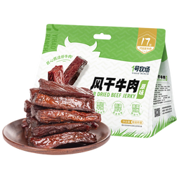 1号牧场 风干牛肉散称约400g 原味 稍软 肉干肉脯 休闲零食