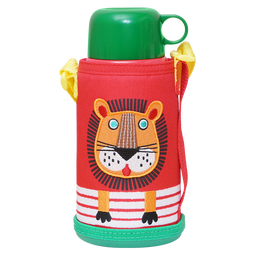 虎牌（TIGER）【京东限定】儿童保温杯学生吸管便携水杯一杯双盖小狮子600ml 