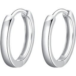 老凤祥光面素圈银耳圈女足银养耳洞耳环耳饰教师节生日礼物送女朋友老婆 光面素圈耳圈【S999足银】品牌礼盒