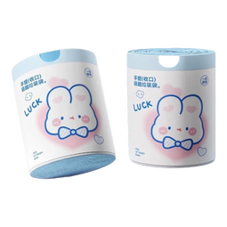 房车用品抽绳式高颜值家用厨房手提式一次性加厚点断抽绳垃圾袋 抽绳垃圾袋【50只装5卷】