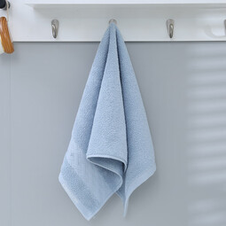 金号7A级抗菌纯棉A类毛巾居家成人洗脸擦脸巾柔软吸水毛巾 浅蓝色 1条