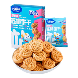 小鹿蓝蓝婴幼儿核桃饼干新疆核桃宝宝零食儿童磨牙营养维生素 【1盒丨婴标严控糖钠】新疆核桃
