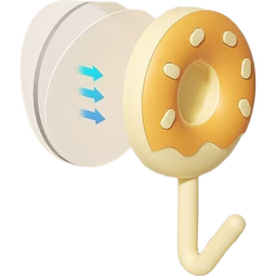 箱包甜甜圈创意小挂钩可爱学生宿舍强力无痕厨房家用箱包挂钩 2个装【甜甜圈挂钩】