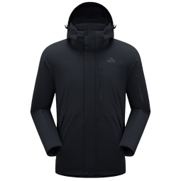 伯希和（Pelliot）【经典2.0 | 羽绒版】山野冲锋衣男女三合一鹅绒内胆夹克外套秋冬 【男款】漫暮黑 | 鹅绒内胆 S