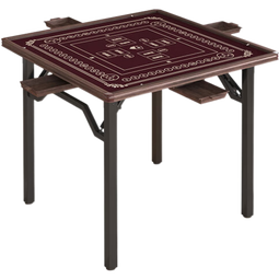 铭汇通实木掼蛋专用桌折叠桌椅高端手搓麻将桌简易记分棋牌比赛家用桌子 【掼蛋桌】黑胡桃色-单桌 88*88*75cm