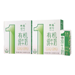 晨光 供港壹号有机纯牛奶 全程有机可追溯200ml*12盒 8月生产 2箱