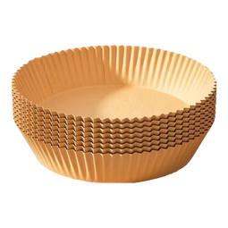 中原佳得美空气炸锅专用纸烘焙烤箱烧烤垫纸硅油纸食品级吸油纸原色 圆款原木色【直径20CM】50个