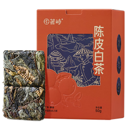 峻山野茗峙福鼎大白茶老陈皮白茶白牡丹自饮送礼礼盒装茶叶陈香老白茶 福鼎大白茶新会陈皮白茶50g