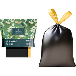 京东物流 家用加厚收纳袋免撕可抽取抽绳垃圾袋密封袋塑料袋 1袋装