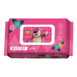 迪士尼（Disney）正版授权 湿巾婴幼儿手口专用 加大加厚不掉絮EDI纯水擦脸湿纸巾 【新品尝鲜】60抽1包