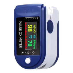 通用血氧仪指夹式血氧仪医用级老人用血氧饱和度检测仪手指测心率 中文版脉搏血氧检测收纳盒+电池[ 