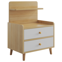 御乐欣实木床头柜简约卧室床边柜家用多抽储物柜多功能收纳小柜子 【升级款单抽】暖白色40*34*70cm