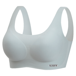 氧心（YANGXIN）果冻胶无尺码吊带背心式运动文胸女士内衣女无痕无钢圈聚拢胸罩 高级黑+裸感肤（背心款） 均码 （A-C/90-140斤）