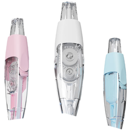 齐心（COMIX）12米按动修正带1+1替芯套装 出带顺滑涂改带笔形改正带学生用品开学文具B25012奶油白