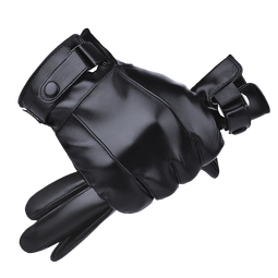 海澜之家（HLA）手套男秋冬季皮质时尚保暖触屏骑行摩托开车防风防寒户外