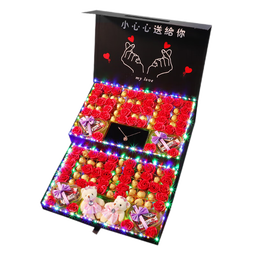 德芙（Dove）巧克力礼盒糖果零食送女友闺蜜老婆情人七夕节浪漫创意礼物 双层1314施华洛世奇锆礼盒装600g 