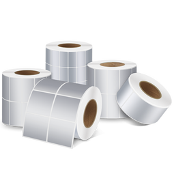 索马克（SoonMark） PET亚银标签纸消银龙打印纸撕不烂哑银固定资产标签贴纸不干胶电器产品耐高温条码纸 25mm*15mm*10000张/卷 四排