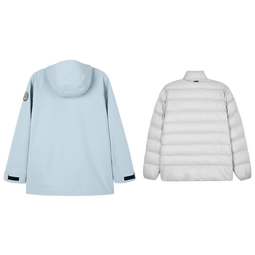 斯凯奇女秋冬季保暖登山户外干爽舒适机能三合一羽绒冲锋衣外套 