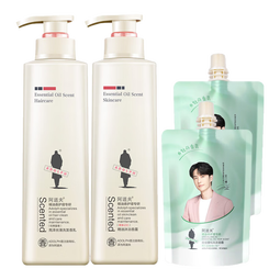 阿道夫洗发水套装 控油去屑蓬松双效合一洗发水沐浴露洗头膏露男士女士 亮泽洗发水520ml+沐浴露520ml