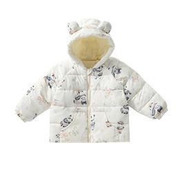 ELLE BABY儿童棉服男女童外套秋冬加厚保暖宝宝棉袄绵柔亲肤上衣 巴黎之旅 120 