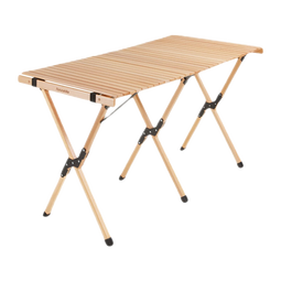 Naturehike挪客星简高款榉木折叠蛋卷桌 便携式户外露营折叠桌野餐烧烤桌子 高款-原木色