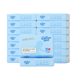 可心柔可心柔（COROU）婴儿保湿纸巾母婴抽纸80抽16包整箱纸巾