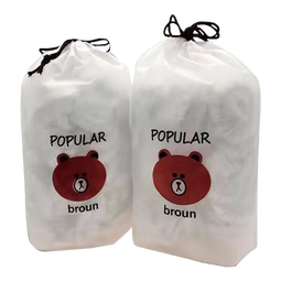 小熊保鲜膜套食品级加厚碗碟套冰箱PE保鲜套一次性水果罩套 升级加厚500只 