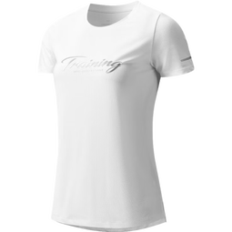 特步（XTEP）运动t恤衫女夏季新款吸汗跑步短袖透气舒适半袖上衣 珍珠白 S