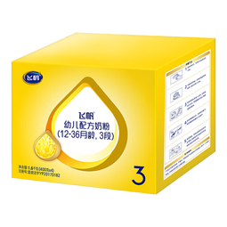 飞鹤飞帆OPO促吸收幼儿配方奶粉3段(12-36月龄)DHA好脑力 1600g 1盒