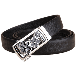 梦特娇女士皮带女真皮自动扣裤带腰带女装饰礼盒七夕情人节礼物女送女友 