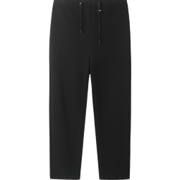 英氏孕妇裤秋冬休闲运动卫裤直筒裤无托腹腰部可调节哈伦裤 黑色【仿羊绒350g】 M【建议体重90-115斤】 