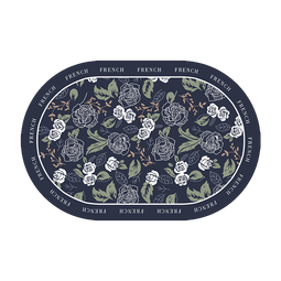 KAYE硅藻泥软垫浴室防滑吸水地垫厕所卫生间速干脚垫门口厨房入户垫子 GZN-花韵-椭圆 40x60 cm