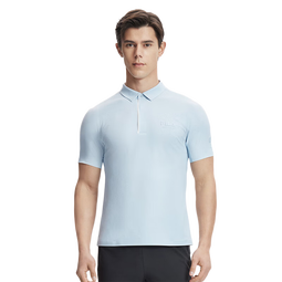 FILA 斐乐官方男子针织短袖POLO衫网球运动基础上衣 艾丽斯蓝-LB S