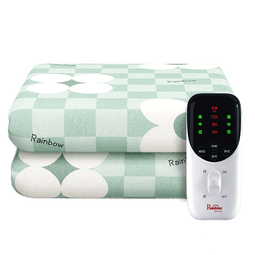 彩虹电热毯电褥子宽1.5/1.8米排潮烘被电毯子高温自动断电加厚电暖毯 定时除螨 长1.8米宽1.5米 无纺布