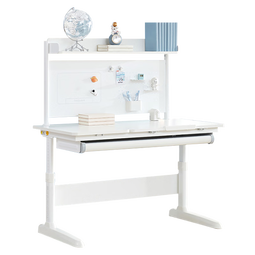 护童儿童学习桌椅小学生可升降书桌洞洞板桌椅套装【超大桌面】电脑桌 启梦1.2米P1桌+高书架