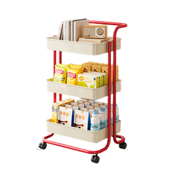 顺优推车书包置物架落地可移动零食多功能厨房蔬菜架书籍收纳架SY-642