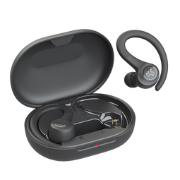 JLab GO Sport+蓝牙运动耳机 户外骑行跑步挂耳式无线耳机入耳式通话降噪 长续航 IP55防尘防水 石墨色