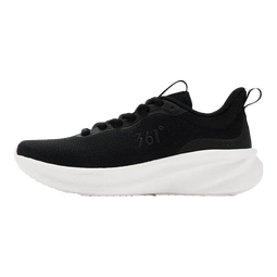 361°运动鞋女鞋秋冬季新款黑色通勤鞋轻便舒适缓震健身慢跑步鞋子女 曜石黑/羽毛白【网布】评价有礼 35