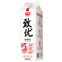 光明 致优  陶瓷膜过滤 950ml  屋顶包 巴氏杀菌  鲜奶鲜牛奶 低温奶 